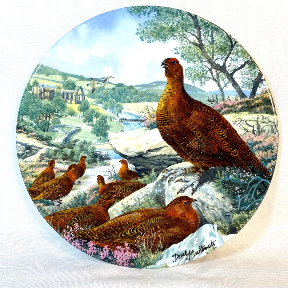 NIB The Braithwaite Game Bird Plate Collection - Red Grouse by Derek Braithwaite
